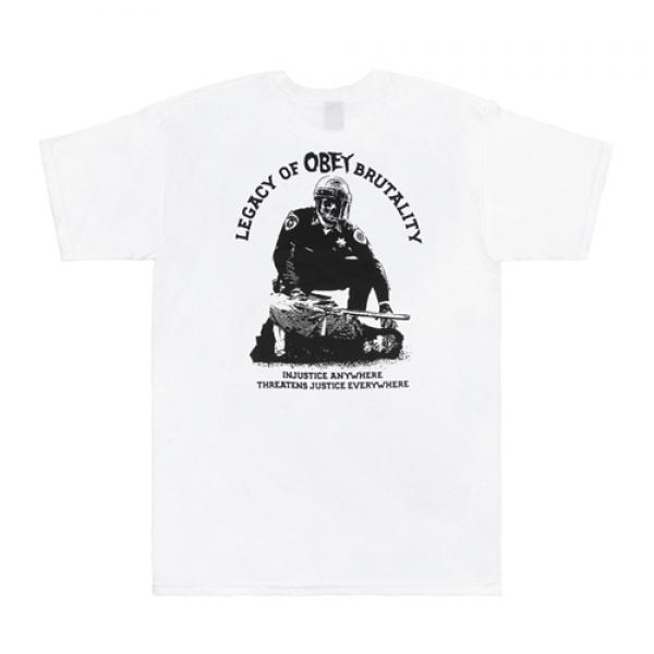 (163081360)OBEY LEGACY OF BRUTALITY TEE-WHT